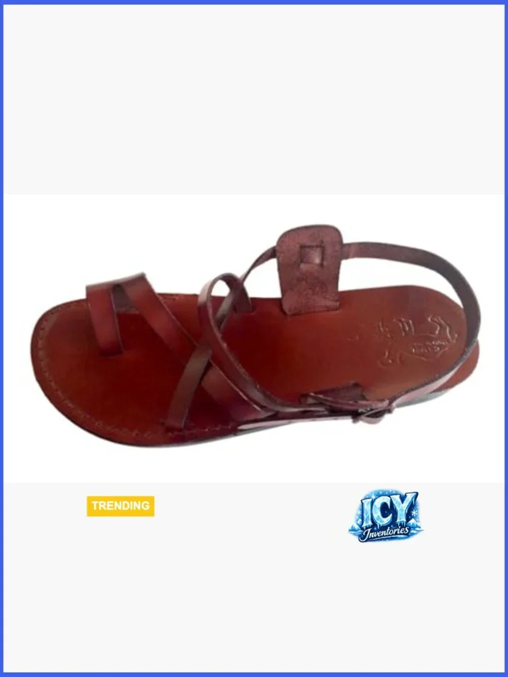 Genuine Leather Unisex Sandals with Cushioned Footbed Open Toe Slingback Buckle